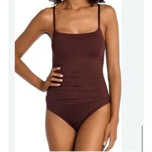 La Blanca Island Goddess One-Piece Swimsuit Java Brown - Size 10 NWT $84 MSRP